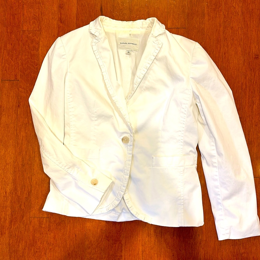 Banana Republic stretch cotton blazer